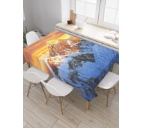 Прямоугольная скатерть JoyArty Солнечная вершина из сатена tc_20402_120x145