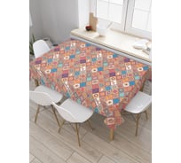 Прямоугольная скатерть JoyArty Дикая плитка из сатена tc_30875_120x145