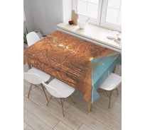Прямоугольная скатерть JoyArty Дорога осени из сатена tc_6508_120x145