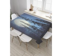 Прямоугольная скатерть JoyArty Полнолуние в лесу из сатена tc_35345_120x145