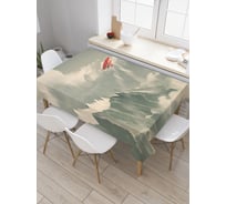 Прямоугольная скатерть JoyArty Полет над горами из сатена tc_23074_120x145