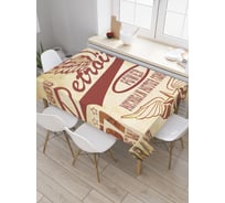 Прямоугольная скатерть JoyArty Символы Детройта из сатена tc_38111_120x145