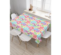 Прямоугольная скатерть JoyArty Радужные лепестки из сатена tc_21957_120x145