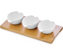 Трёхсекционная менажница Walmer Bamboo 25x12 см W37000875