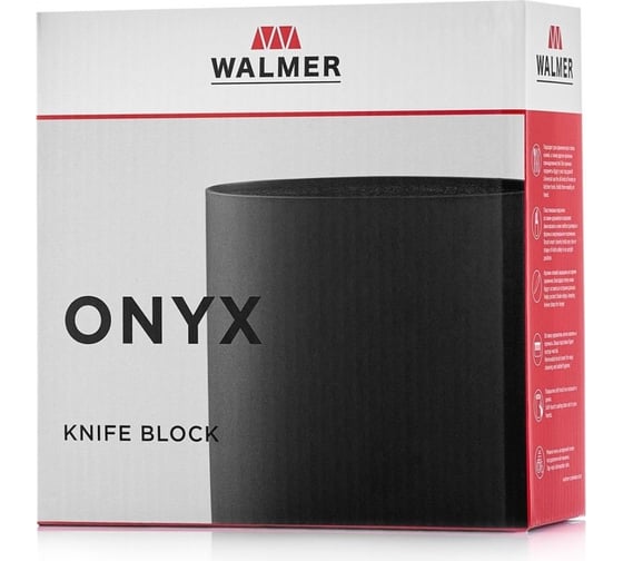 Овальная подставка для ножей Walmer 16x7x16 см, черная W08002201