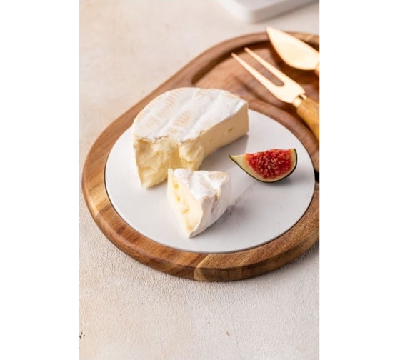 Набор для сыра Walmer CHEESY 4 предмета, доска сервировочная, подставка круглая, нож для пармезана W21090443