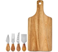 Подарочный набор Walmer CHEESY 5 предметов, доска сервировочная, 4 ножа для сыра W21090423