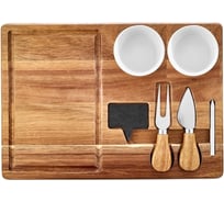 Набор для сыра Walmer CHEESY 7 предметов, доска сервировочная, нож для пармезана, вилка для сыра W21090693