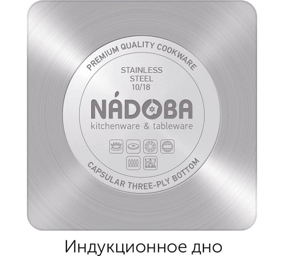 Набор кастрюль NADOBA MARUSKA со стеклянными крышками, 4 пр., малый, 726616