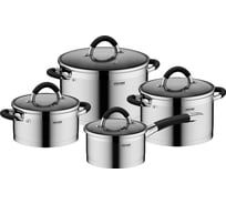 Набор посуды NADOBA OLINA со стеклянными крышками, 8 пр, 726419