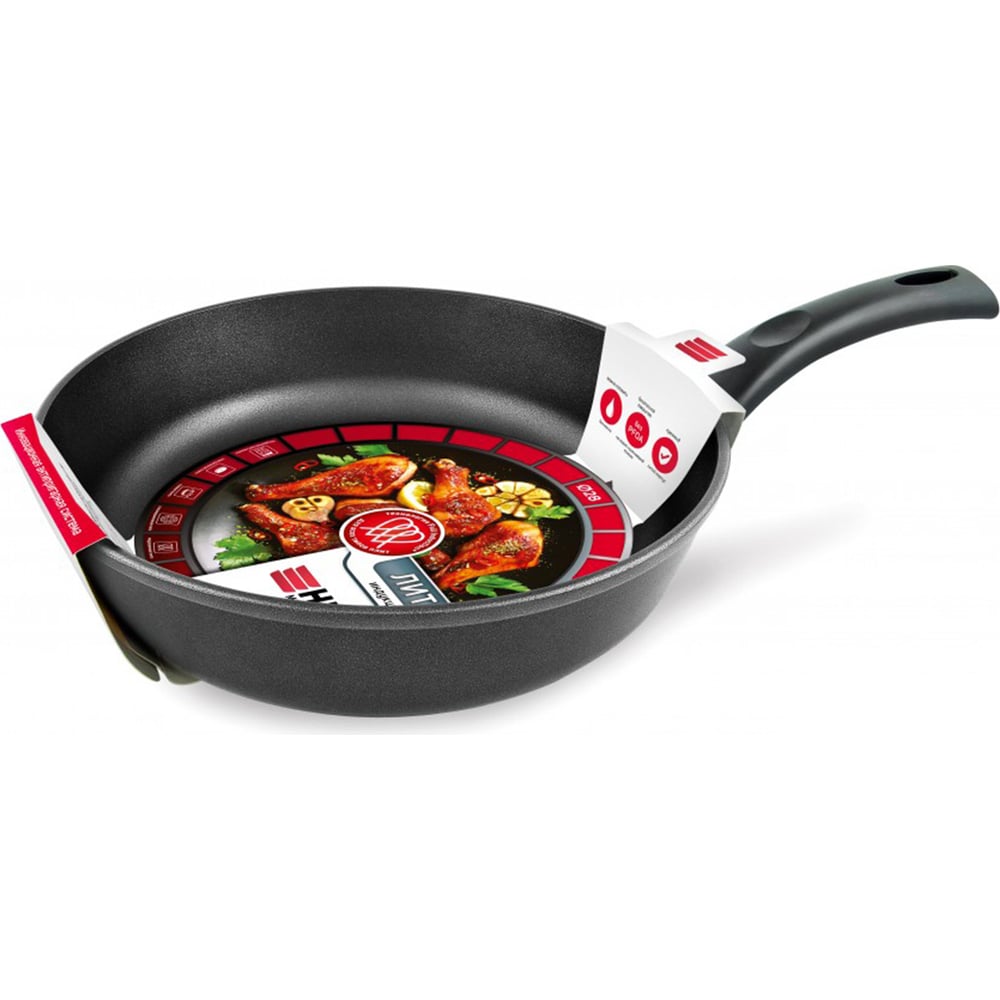 Сковорода Нева Металл Посуда 28 см литая индукция несъемная ручка ...