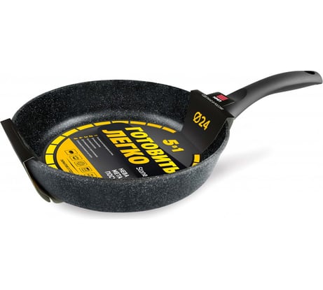 Сковорода Нева Металл Посуда Готовить легко stone 24 см несъемная ручка GL2124