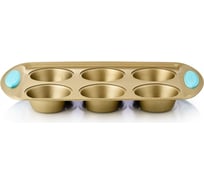 Форма для 6 маффинов Walmer Crown с ручками, 32.5x19x3.8 см W08133219