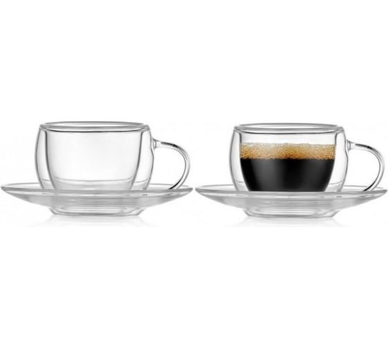 Набор Walmer FLORAL из 2-х кофейных пар, 80 мл W37000613