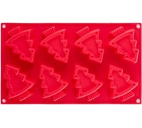 Форма для выпечки Walmer Winter 29.3x17x3 см, красная, на 8 кексов W27291731