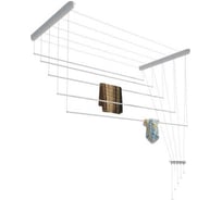 Сушилка для белья ЛакМет Лиана потолочная, 5 линий, 1.3 м, материал стальная трубка с пластиковым 114524