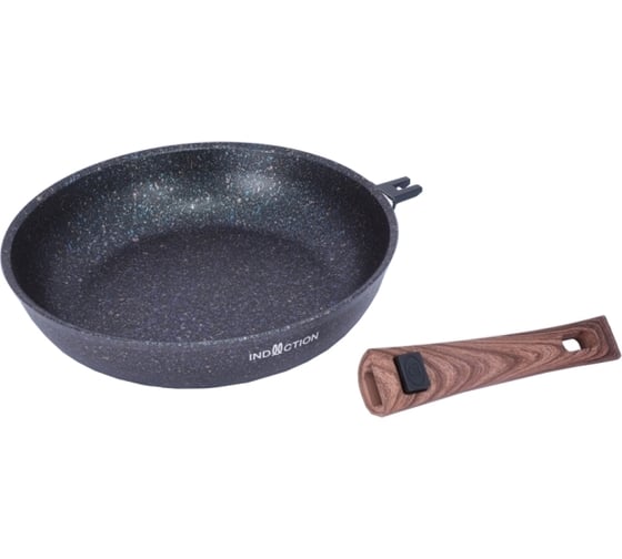 Сковорода Kukmara Granit Ultra Induction blue, 240 мм со съемной ручкой, антипригарное покрытие сгги242а