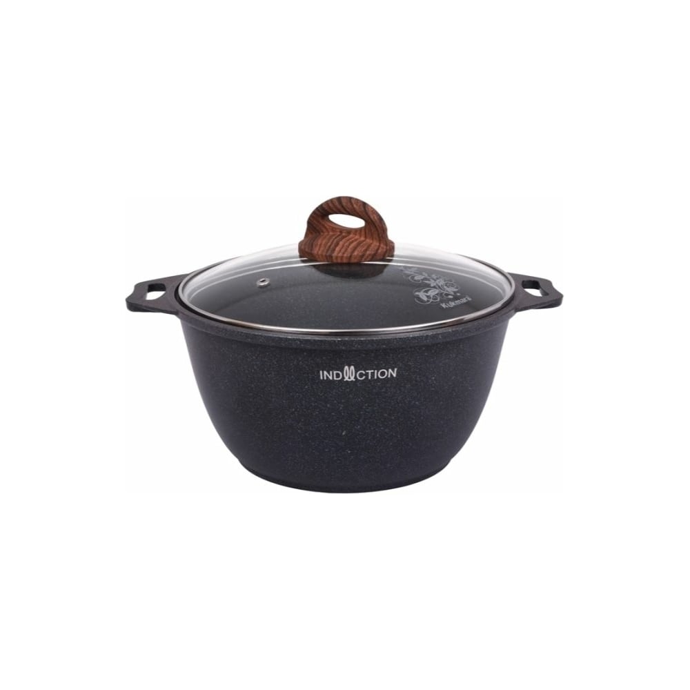 Кастрюля Kukmara Granit Ultra Induction 3 л со стеклянной крышкой ...