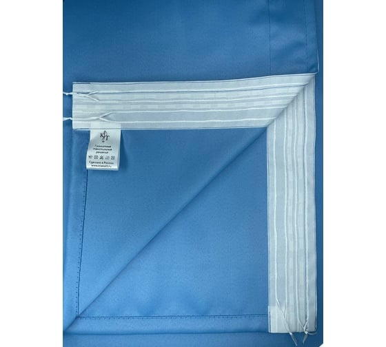 Штора Костромской текстиль Блэкаут 150x260 см, голубой 00-00804025