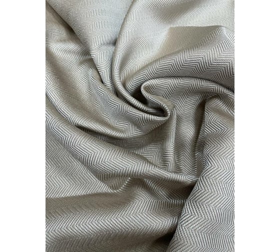 Штора Костромской текстиль Жаккард Елочка, 150x260 см, бежевая 00-00000128