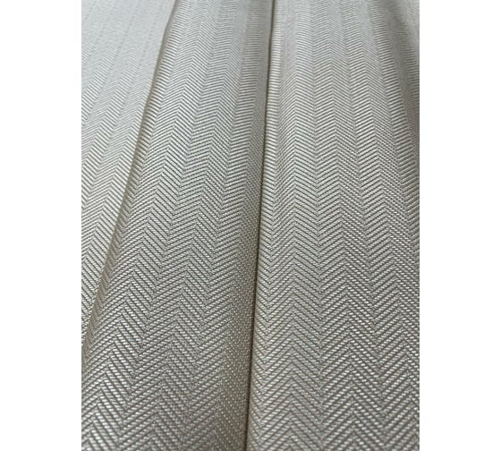 Штора Костромской текстиль Жаккард Елочка, 150x260 см, бежевая 00-00000128