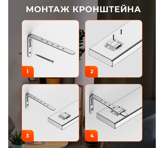 Стеновое крепление для потолочного карниза Peora 16-17 см штука Блистер 56476
