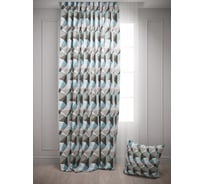 Комплект штора и чехол для подушки Костромской текстиль Шамрук Геометрия, 200x280 см, 00-00804136