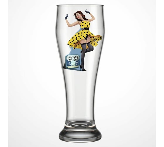 Пивной бокал Декостек Pinup beer 500 мл, подарочный ПС4664