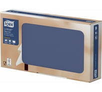 Одноразовые бумажные скатерти TORK нетканые, 20 шт., 80х80 см, темно-синие 606372