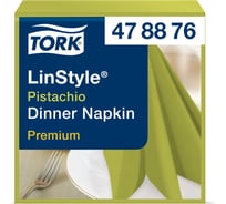 Сервировочные бумажные нетканые салфетки TORK 39х39 см, 50 шт, фисташковые 111627