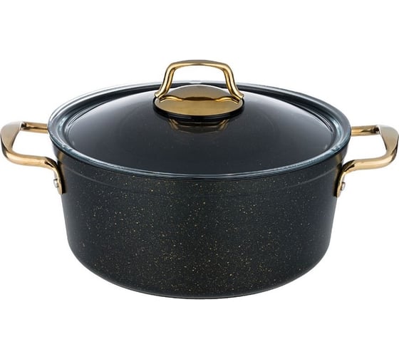 Кастрюля Agness ПРЕМИУМ ЧЕРНОЕ ЗОЛОТО 24x11 см, 4,4 л 936-214