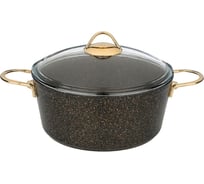 Кастрюля - сотейник Agness СЕРИЯ GRANITE со стеклянной крышкой и антипригарным покрытием 952-027