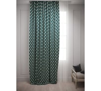 Штора Костромской текстиль Жаккард Вензель бирюзовый, 200x260 см 00-00803686