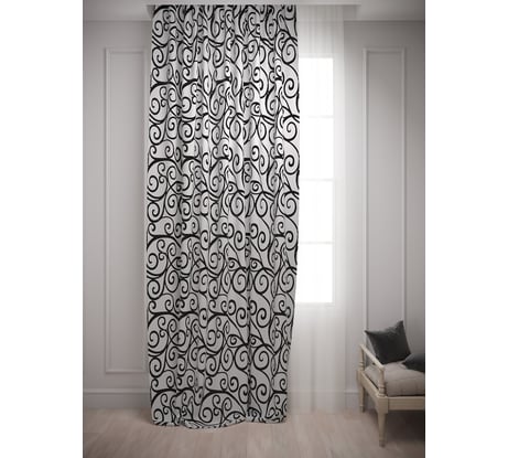 Штора Костромской текстиль Софт высота 260 см, ширина 200 см, коричневый 00-00803815