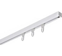 Алюминиевый однорядный потолочный карниз Арт-Декор белый 200 см ATLANT mini 4610011790027