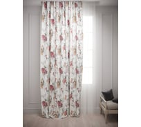 Штора Костромской текстиль Цветы терракотовые 1, высота 260 см, ширина 200 см, серый 00-00803251