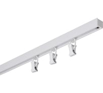 Алюминиевый однорядный потолочный карниз Арт-Декор белый 320 см ATLANT mini составной 4610011790058