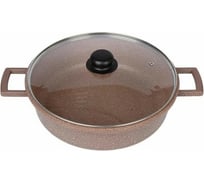 Жаровня сотейник Casta с крышкой Bamino , 28 см, литой алюминий ИНДУКЦИЯ BAM-28-СТ