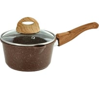 Ковш Casta со стеклянной крышкой и сливным носиком Bamino 1,6 л., литой алюминий, индукция BAM-16