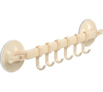 Подвесной регулируемый держатель на присосках MARMITON 6 крючков 17605