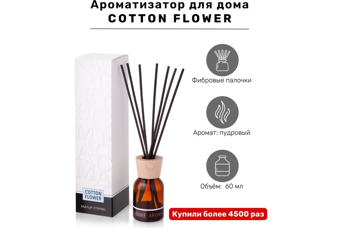 Ароматизатор для помещений Parfum Eternel Cotton flower 110 мл 00652 -  выгодная цена, отзывы, характеристики, фото - купить в Москве и РФ