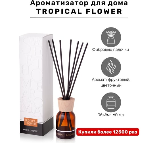 Ароматизатор для помещений Parfum Eternel Tropical flower 60 мл 00655