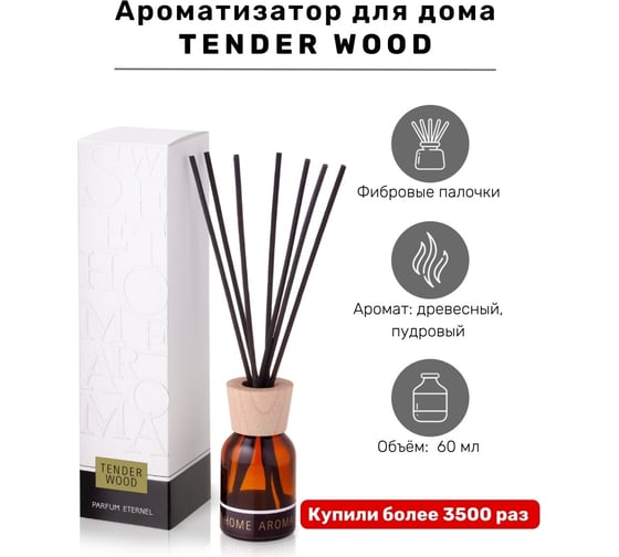 Ароматизатор для помещений Parfum Eternel Tender wood 60 мл 00694