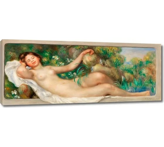 Картина-репродукция ООО Первое ателье Лежащая обнаженная Источник 60x25 см ps144168-3 1