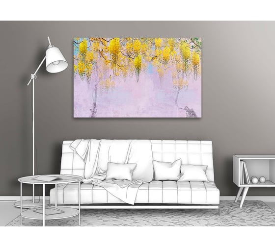 Картина ООО Первое ателье Желтые гроздья цветов 96x60 см ps97352-2