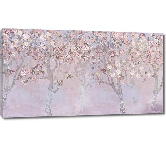 Картина ООО Первое ателье Деревья в розовом цвете 60x33 см ps97347-3