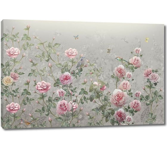 Картина ООО Первое ателье Кусты роз на сером фоне 60x40 см ps143050-3 1