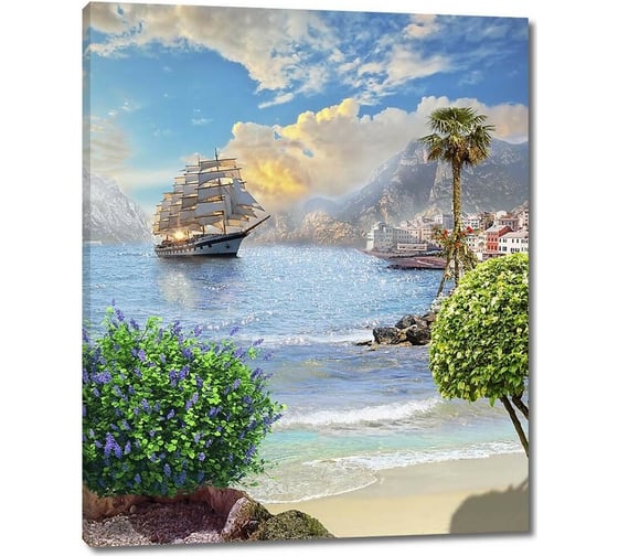 Картина ООО Первое ателье Бриг в бухте 35x43 см ps69507-1 1