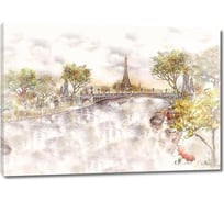 Картина ООО Первое ателье Париж в акварели 86x60 см ps97363-2