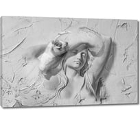 Картина ООО Первое ателье Портрет девушки нарисованной на штукатурке 80x53 см ps97371-4